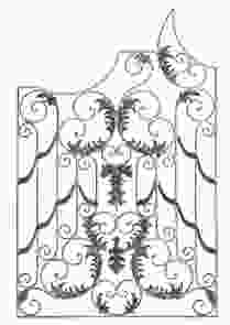 Кованая декоративная панель арт. 1224 разм. 135x170x210